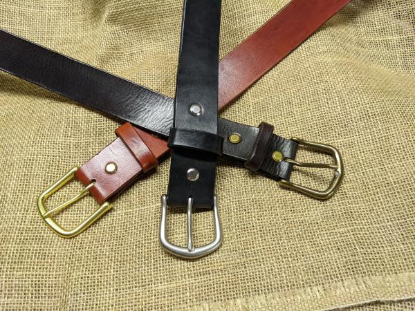 Leather Belts - 3/4, 1, 1 1/4 and 1 1/2 inch picture