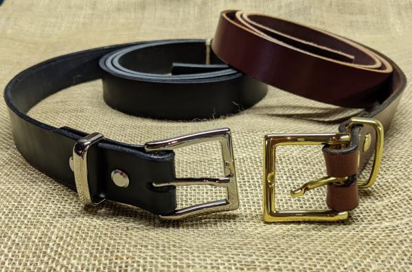 Leather Dress Belt -1 , 1 1/4 inch and 1 1/2 inch widths picture