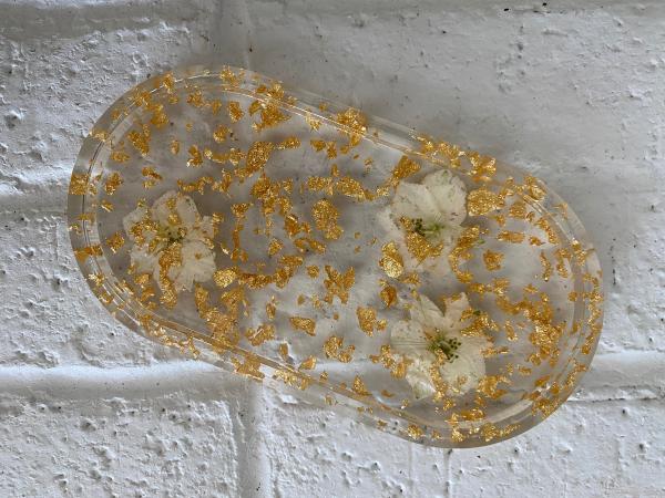 Gold Flake Tray | Handmade Gold Flake Jewelry Dish Tray picture