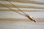 Beautiful 24 Karat Gold Lightning Bolt Necklace | Fully Customizable Lightning Bolt High Quality Layering Necklace