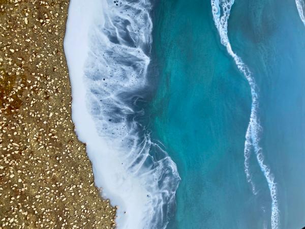 Golden Paradise Shore | Resin Painting by Robin McP picture