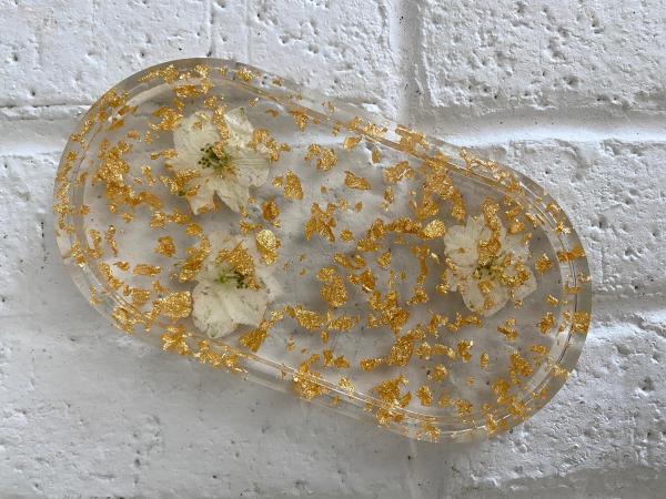 Gold Flake Tray | Handmade Gold Flake Jewelry Dish Tray