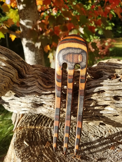 Wooden Hair Claws and Butterflies