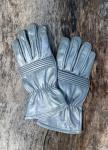 Leather Gloves for Power Rangers Cosplay/Short gauntlet/Top grain cowhide/Silver