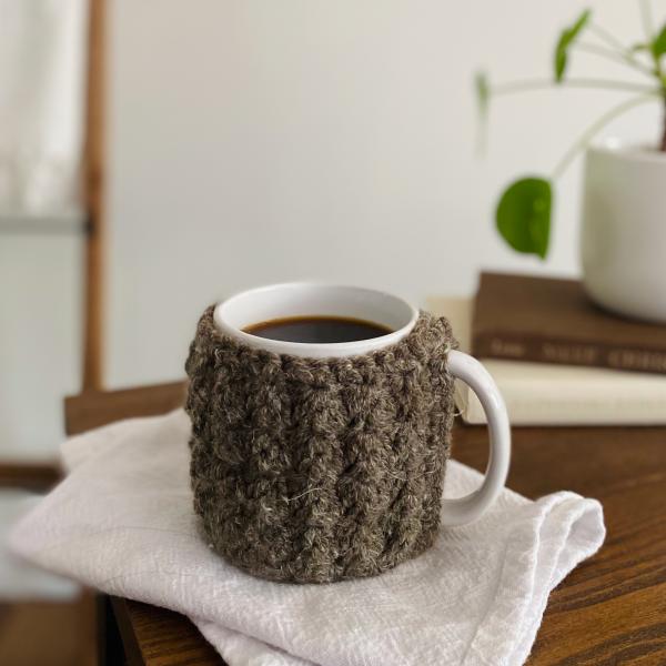 Gray Crochet Mug Cozy - Coffee Mug - Mug Crochet Wrap - Mug Warmer - Coffee Cozy - Tea Cozy - Cup Cozy - Cozies - Handmade - Crochet - Crochet - Sewn