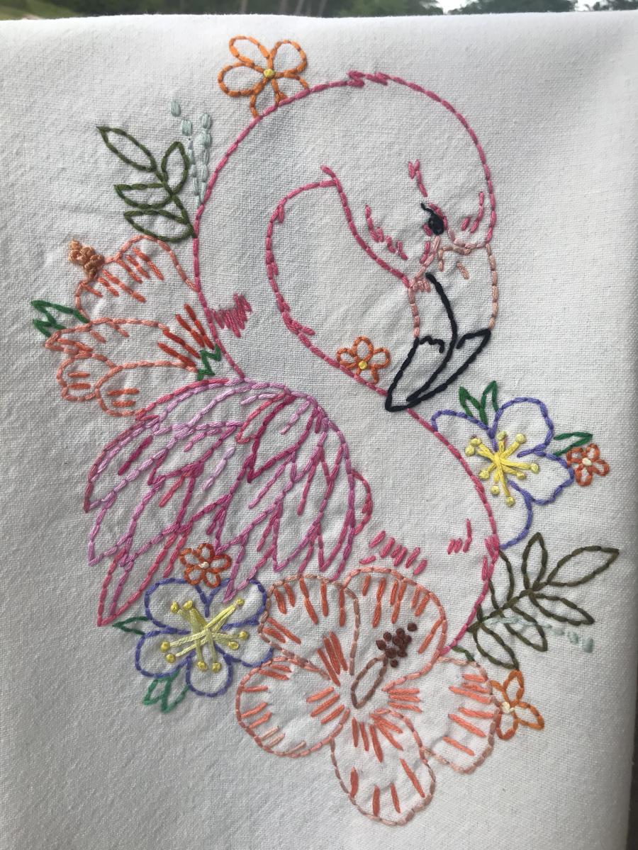 Tropical flamingo picture