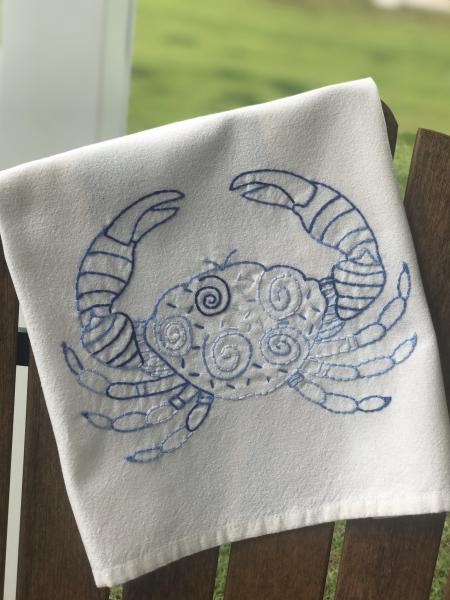 Party crab hand towel picture