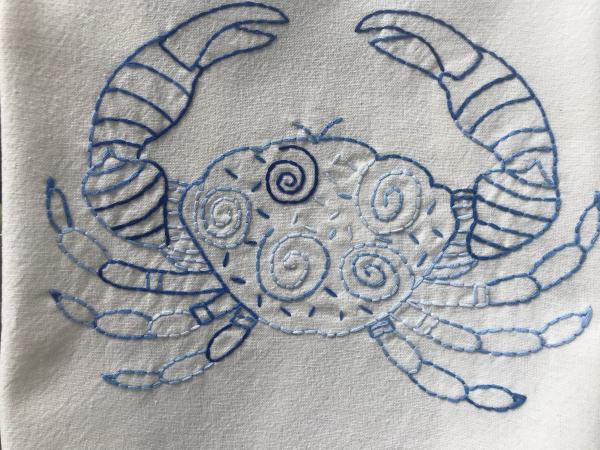 Party crab hand towel picture