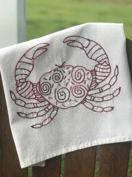 Party crab hand towel picture