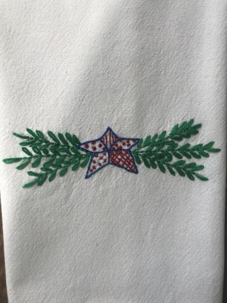 Patriotic star with greenery picture