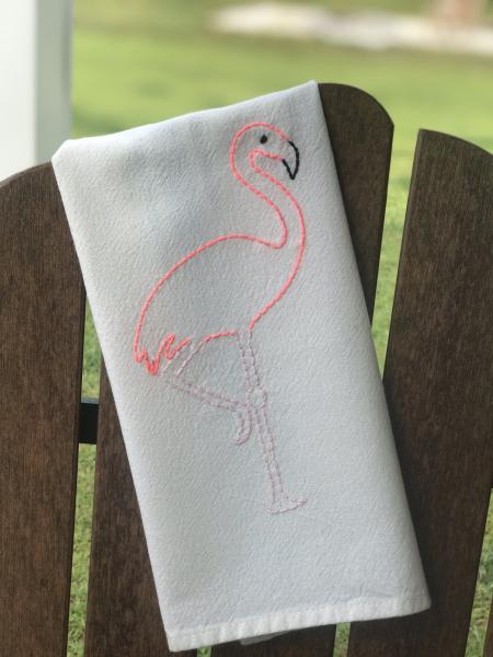 Single flamingo