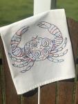 Party crab hand towel