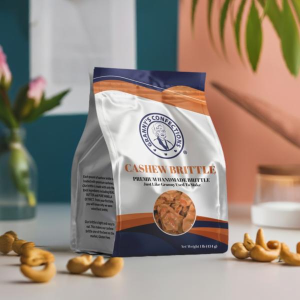 Granny's Confections Handmade Cashew Brittle - One Pound Bag (Cashew Brittle)