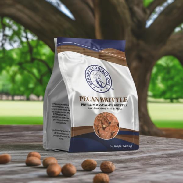 Granny's Confections Handmade Pecan Brittle - One Pound Bag (Pecan Brittle)