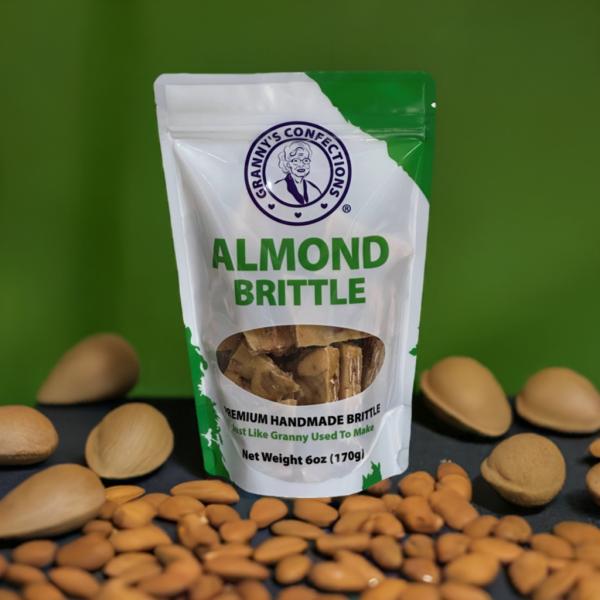 Granny's Confections Handmade Almond Brittle 6oz Bag (Almond Brittle)