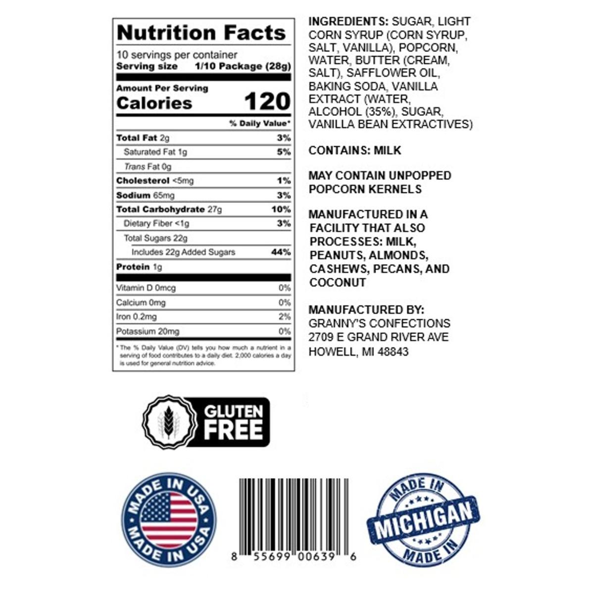 Caramel Corn | Air-Popped No Nut Caramel Popcorn| Nut-Free picture