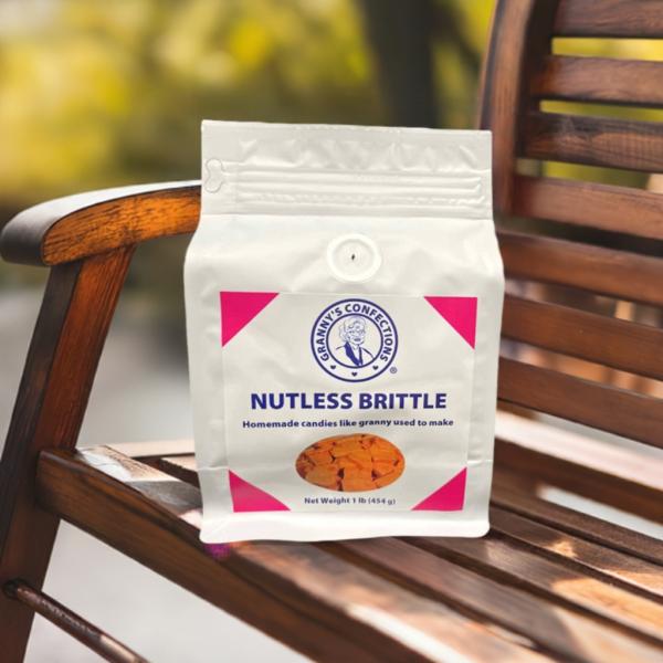 Granny's Confections Handmade Nutless Brittle (No Nut Brittle)- One Pound Bag