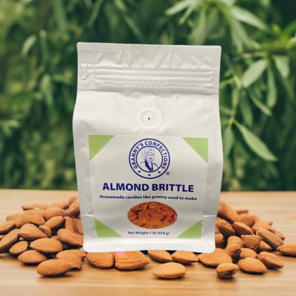 Granny's Confections Handmade Almond Brittle - One Pound Bag (Almond Brittle)