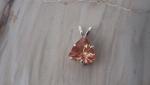 Peach Sunstone Sterling Silver Pendant