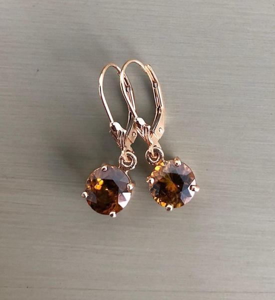 sphene leverback earrings