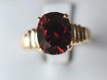Red Spinel 14kt gold ring