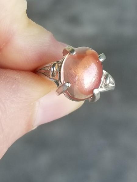 Sunstone sterling silver ring