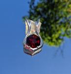 Garnet Sterling Silver Pendant