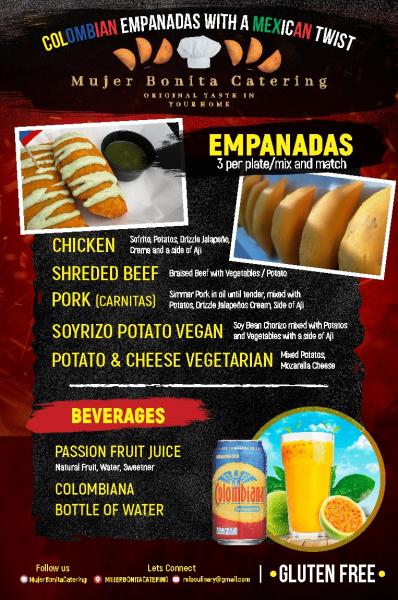 Colombian empanadas with a mexican twist By mujer bonita catering