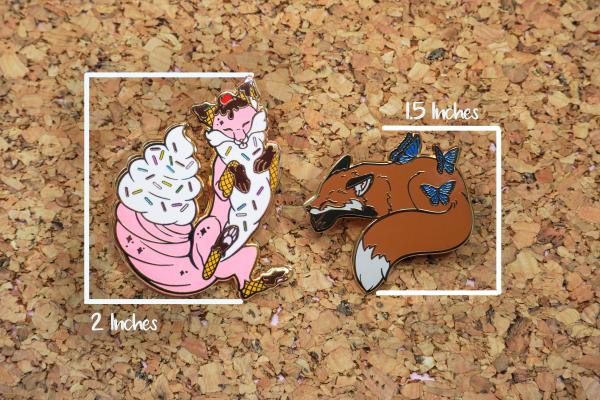 Neapolitan Ice Cream Fox Enamel Pin Bundle! picture