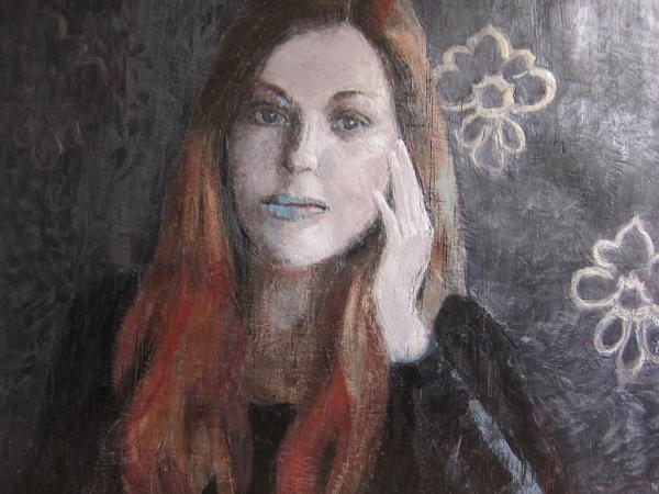 Wanda, encaustic painting