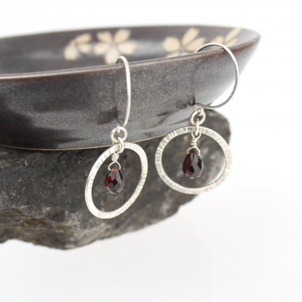 Navigator Earrings with Garnet picture