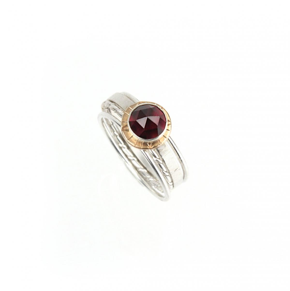 Compass Ring with Rose-cut Garnet picture