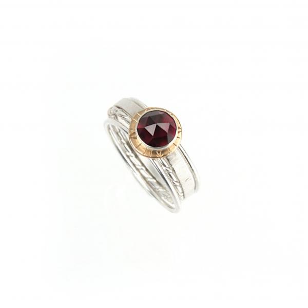 Compass Ring with Rose-cut Garnet picture