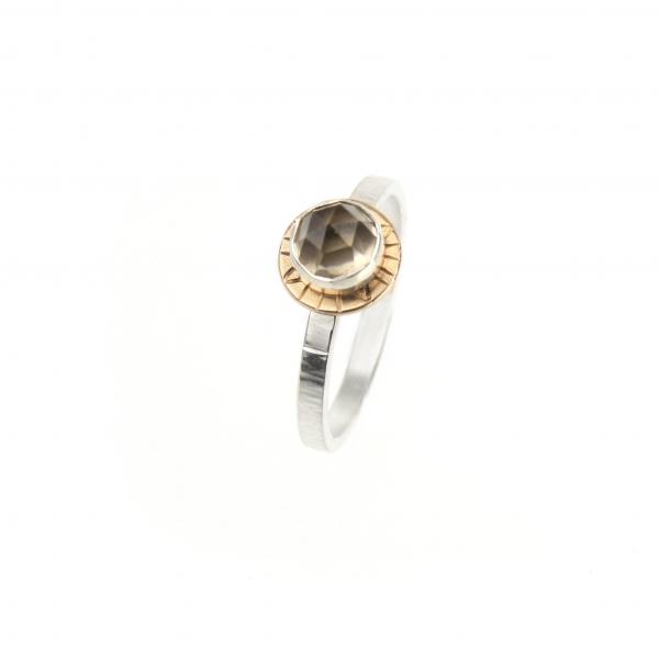 Compass Ring with Rose-cut Smokey Quartz picture