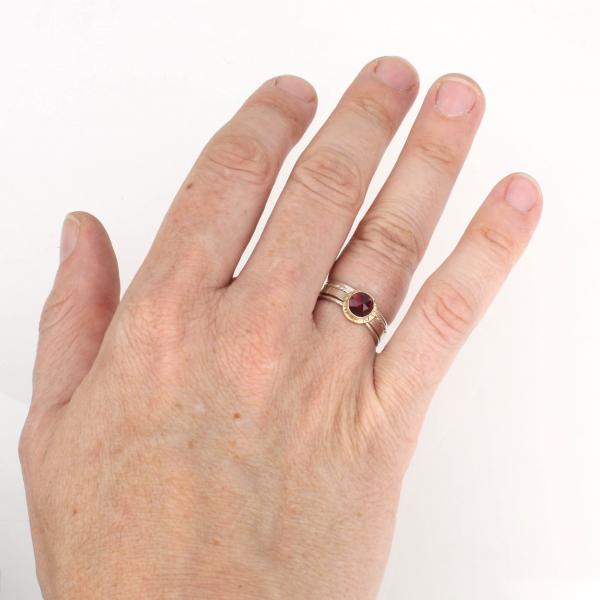 Compass Ring with Rose-cut Garnet picture