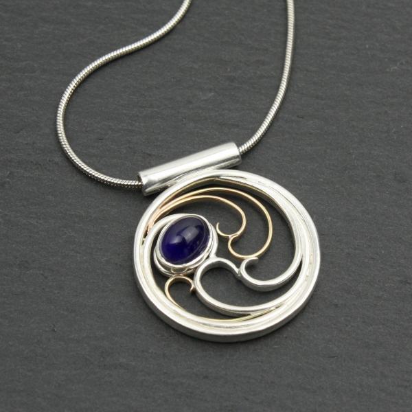 Iolite Necklace with 10k Gold