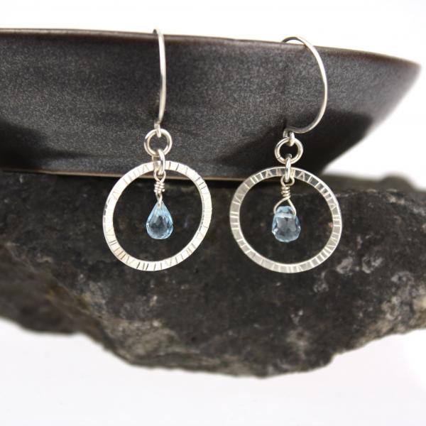 Navigator Earrings with Blue Topaz