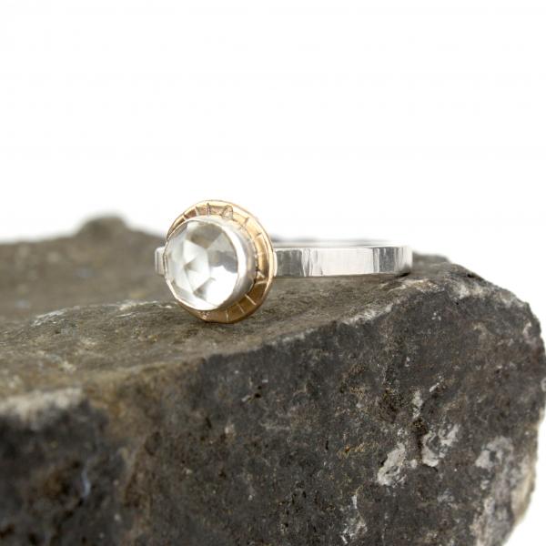 Compass Ring with Rose-cut White Topaz picture