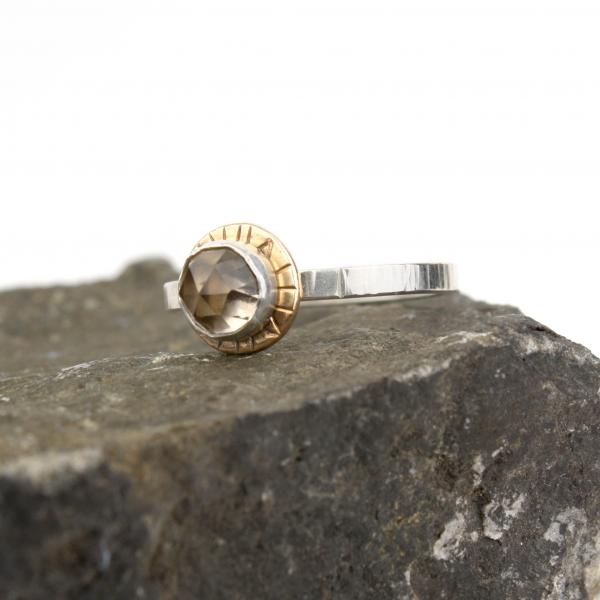 Compass Ring with Rose-cut Smokey Quartz picture