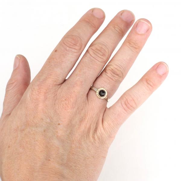 Compass Ring with Rose-cut Black Spinel picture