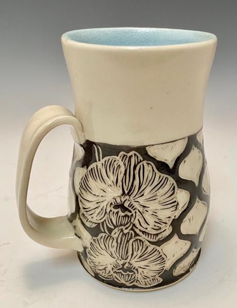 black and white orchid mug picture