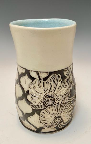 black and white orchid mug picture