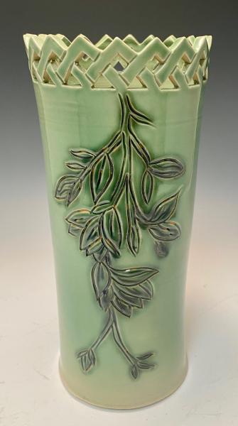vase with magnolia design picture