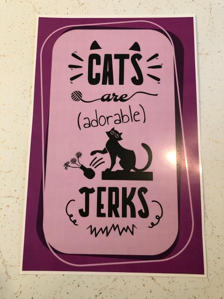 Cats Are (Adorable) Jerks 11" x 17" Print picture