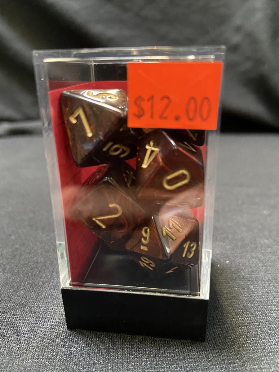 Chessex Scarab Blue Blood/Gold 7-Die Set picture