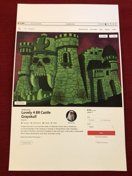 Castle Grayskull Airbnb 11" x 17" Print picture