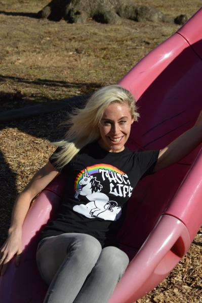 Thug Life Rainbow Unicorn T-Shirt (Black) picture