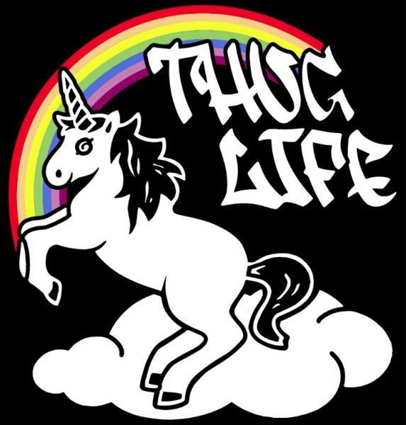 Thug Life Rainbow Unicorn Muscle Tank (Black) picture