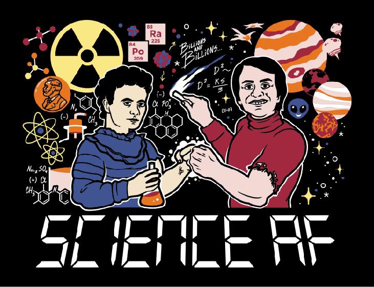 Science AF Curie/Sagan T-Shirt picture