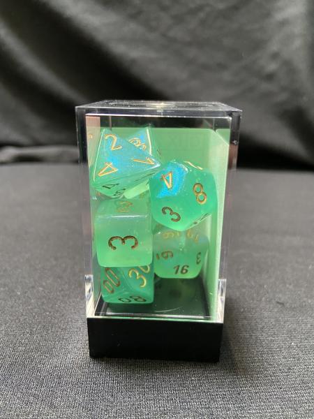 Chessex Borealis Light Green/Gold 7-Die Set picture